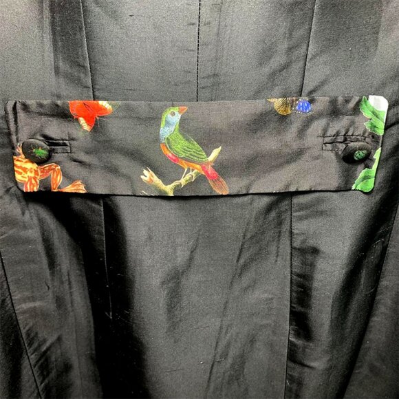 GRAMERCY ATELIER NY Silk Crosby Jacket in Custom Printed Black Butterfly Effect - Picture 7 of 9